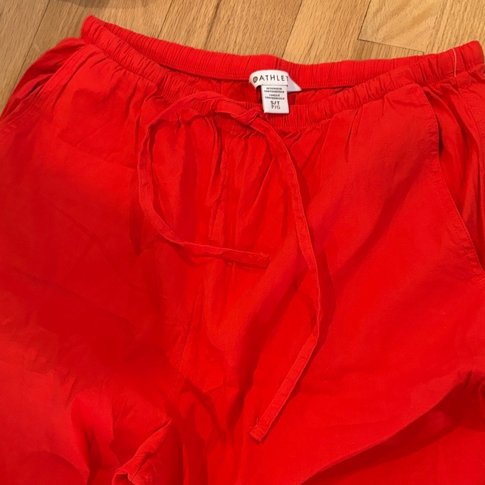 Athleta Bright Red Relaxed Pants